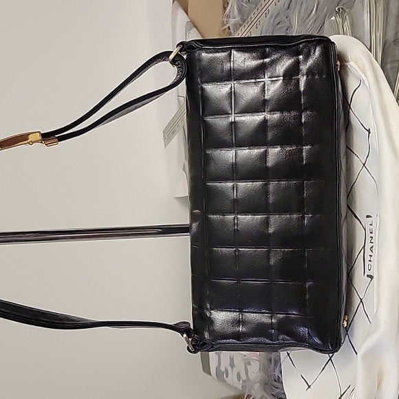 CHANEL choco bar baguette black leather shoulder bag - Picture 5 of 17